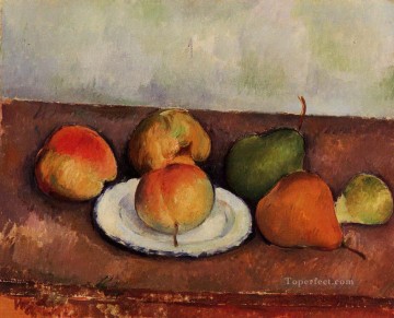 印象派の静物画 Painting - 静物画の皿と果物 2 ポール・セザンヌ